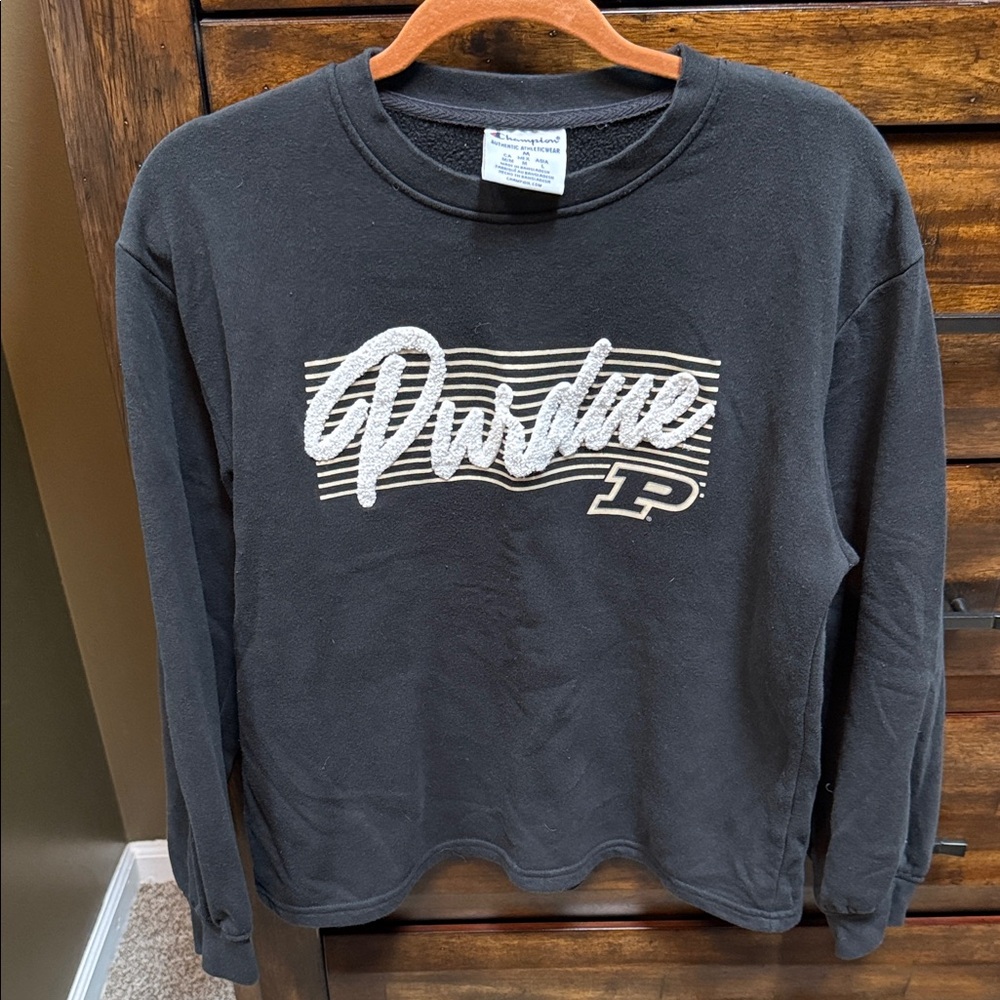 Champion Black Purdue Women’s Crewneck Sweater